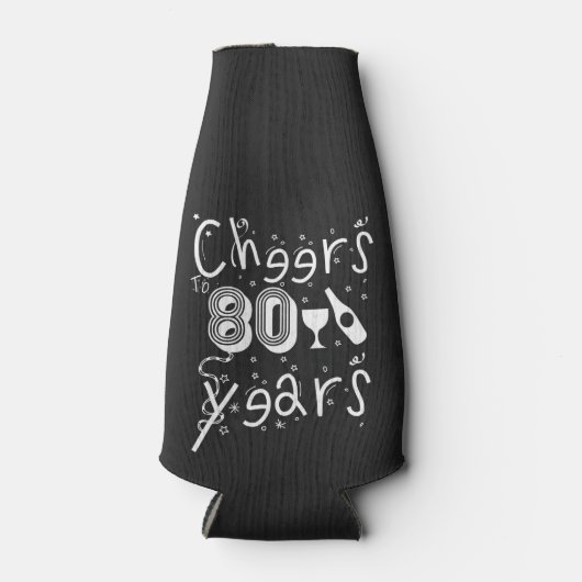 Proost op 80-jarige leeftijd flesjeskoeler (Voorkant)