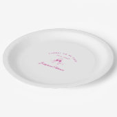 Proost op 80 Years Pink 80th Birthday Custom Papieren Bordje (Gekanteld)