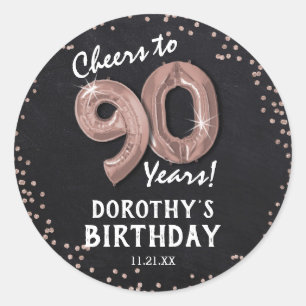 Proost op 90 Jaar! 90ste verjaardag Ronde Sticker