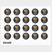 Proost op 90 Jaar! 90ste verjaardag Ronde Sticker (Vel)