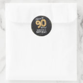 Proost op 90 Jaar! 90ste verjaardag Ronde Sticker (Tas)