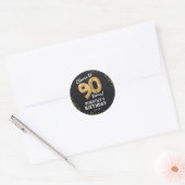 Proost op 90 Jaar! 90ste verjaardag Ronde Sticker (Envelop)