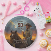 Proost op 90 Jaar Papieren Bordje (Feest)