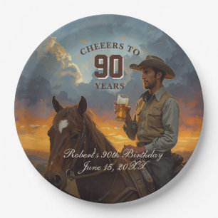 Proost op 90 Jaar Papieren Bordje