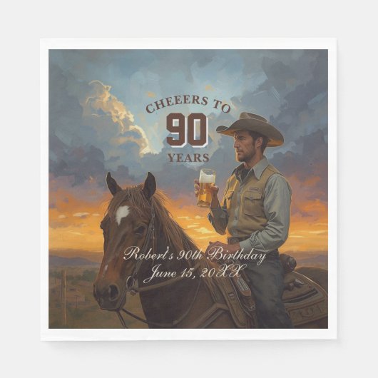 Proost op 90 Jaar Servet (Voorkant)