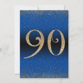 Proost op 90 jaar Verrassingsfeestje Blauw Kaart (Achterkant)