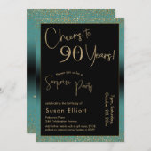 Proost op 90 jaar verrassingsverjaardagsfeest, Bla Kaart (Voorkant / Achterkant)