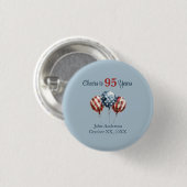 Proost op 95 jaar verjaardagsfeestje ronde button 3,2 cm (Voorkant /achterkant)