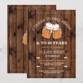 Proost op BBQ, verjaardagsuitnodiging voor bierlie Kaart (Voorkant / Achterkant)