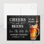 Proost op Bieren Bewaar de Datum Verjaardag Postc Briefkaart (Voorkant / Achterkant)
