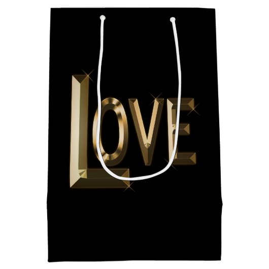Proost op Big Love Wedding Gift Bag, Medium Cadeauzakje (Achterkant)