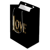 Proost op Big Love Wedding Gift Bag, Medium Cadeauzakje (Achterkant Gekanteld)