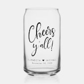 Proost op bruiloft blikvorm glas (Voorkant)