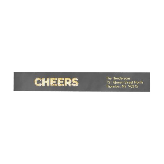 Proost op Chalkboard Retouradreslabel (Individueel)