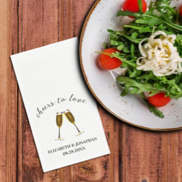 Proost op champagneglazen servetten