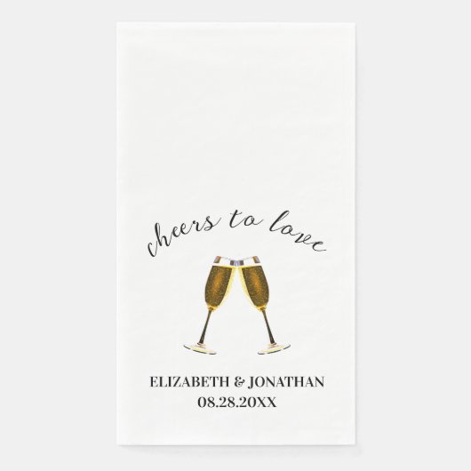 Proost op champagneglazen servetten (Voorkant)