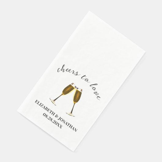 Proost op champagneglazen servetten (Hoek)