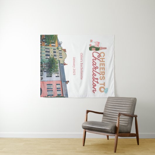 "Proost op Charleston" Bach-feest achtergrond Wandkleed (In Situ (horizontaal))