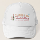 "Proost op Charleston" Bach Feestje Trucker Hoed Trucker Pet (Voorkant)