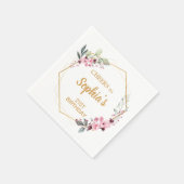 Proost op Cherry Blossom 21st Birthday Party serve Servet (Hoek)