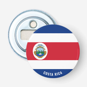 Proost op Costa Rica! Prachtig patriottisch Button Flesopener