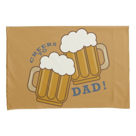 Proost op Dad Beer Mokken Pattern Kussensloop (Voorkant-Rechts)