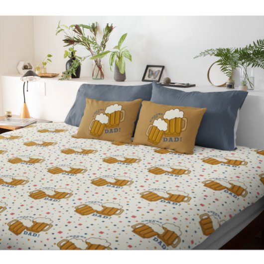 Proost op Dad Beer Mokken Pattern Kussensloop
