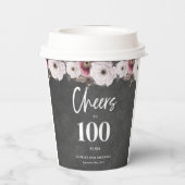 Proost op de 100ste verjaardag papieren bekers (Achterkant)