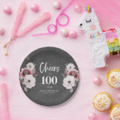 Proost op de 100ste verjaardag papieren bordje (Feest)