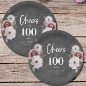 Proost op de 100ste verjaardag papieren bordje