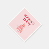 Proost op de 30-jarige verjaardag | Roze 30ste fee Servet (Hoek)