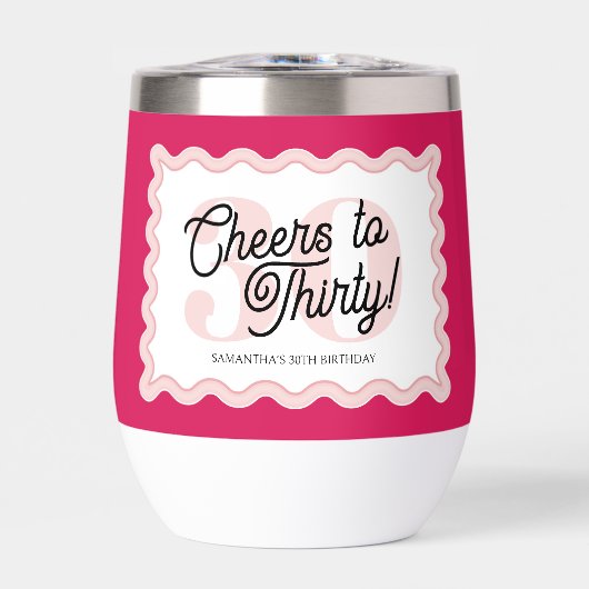 Proost op de 30e verjaardag van Thirty Modern Wavy (Voorkant)