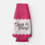 Proost op de 30e verjaardag van Thirty Modern Wavy Flesjeskoeler (Voorkant)