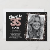 Proost op de 35e verjaardag foto van Cheers Kaart (Voorkant)