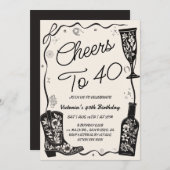 Proost op de 40e Westerne verjaardag Kaart (Voorkant / Achterkant)