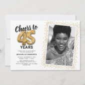 Proost op de 45e verjaardag foto van Cheers Kaart (Voorkant)