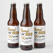 Proost op de 50ste verjaardag van Beers Bier Etiket (Flessen)