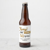 Proost op de 50ste verjaardag van Beers Bier Etiket (Voorkant)