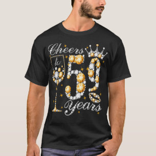 Proost op de 59-jarige Happy 59th Birthday Queen T-shirt