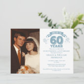 Proost op de 60ste bruiloft Jubileum foto Kaart (Staand voorkant)