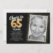 Proost op de 65e verjaardag foto kaart (Voorkant)