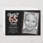 Proost op de 65e verjaardagsfoto van The Years Kaart (Voorkant)