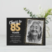Proost op de 85ste verjaardag foto kaart (Staand voorkant)