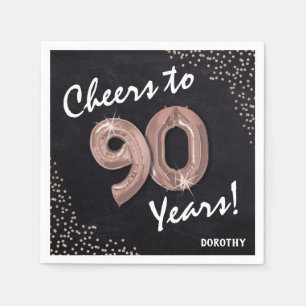 Proost op de 90 jaar! 90e verjaardag servet
