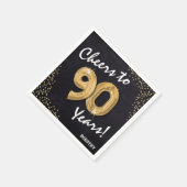 Proost op de 90 jaar! 90e verjaardag servet (Hoek)