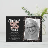 Proost op de 95ste verjaardag foto kaart (Staand voorkant)