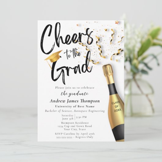 Proost op de aankondiging van het Afstudeerder Gra (Staand voorkant)