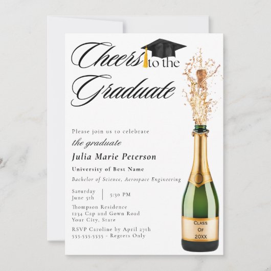 Proost op de aankondiging van het Afstuderen Afstu (Voorkant)