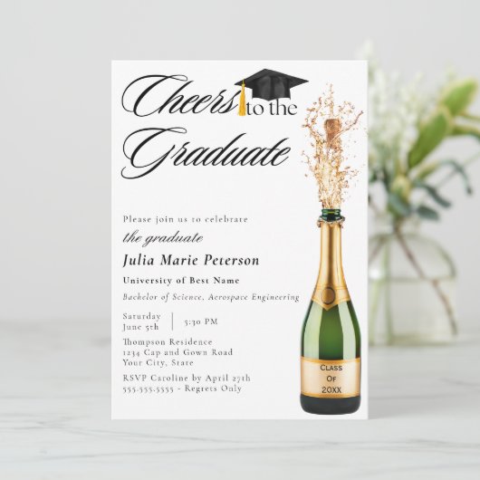 Proost op de aankondiging van het Afstuderen Afstu (Staand voorkant)