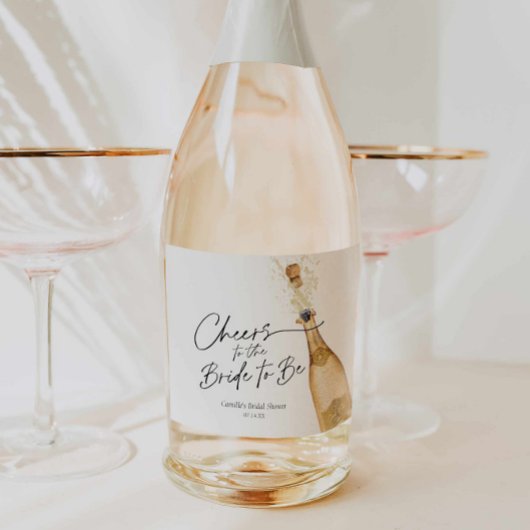 Proost op de aanstaande bruid sparkling wijnetiket